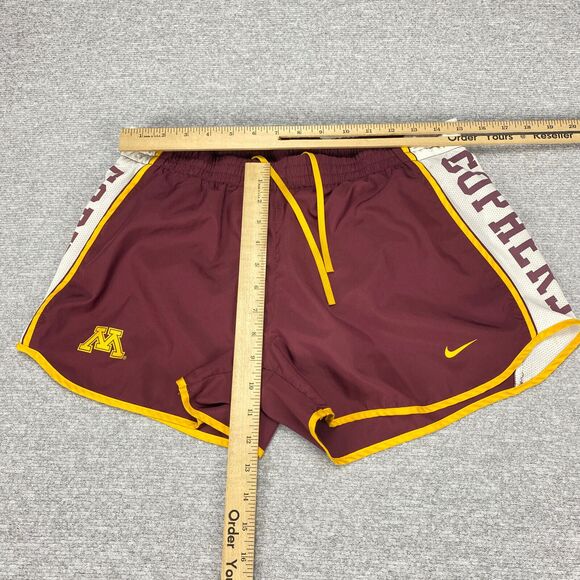 Nike Dri Fit Shorts Lined Women Large Minnesota Golden Gophers Maroon - Picture 8 of 11